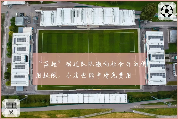 “苏超”宿迁队队徽向社会开放使用权限,小店也能申请免费用